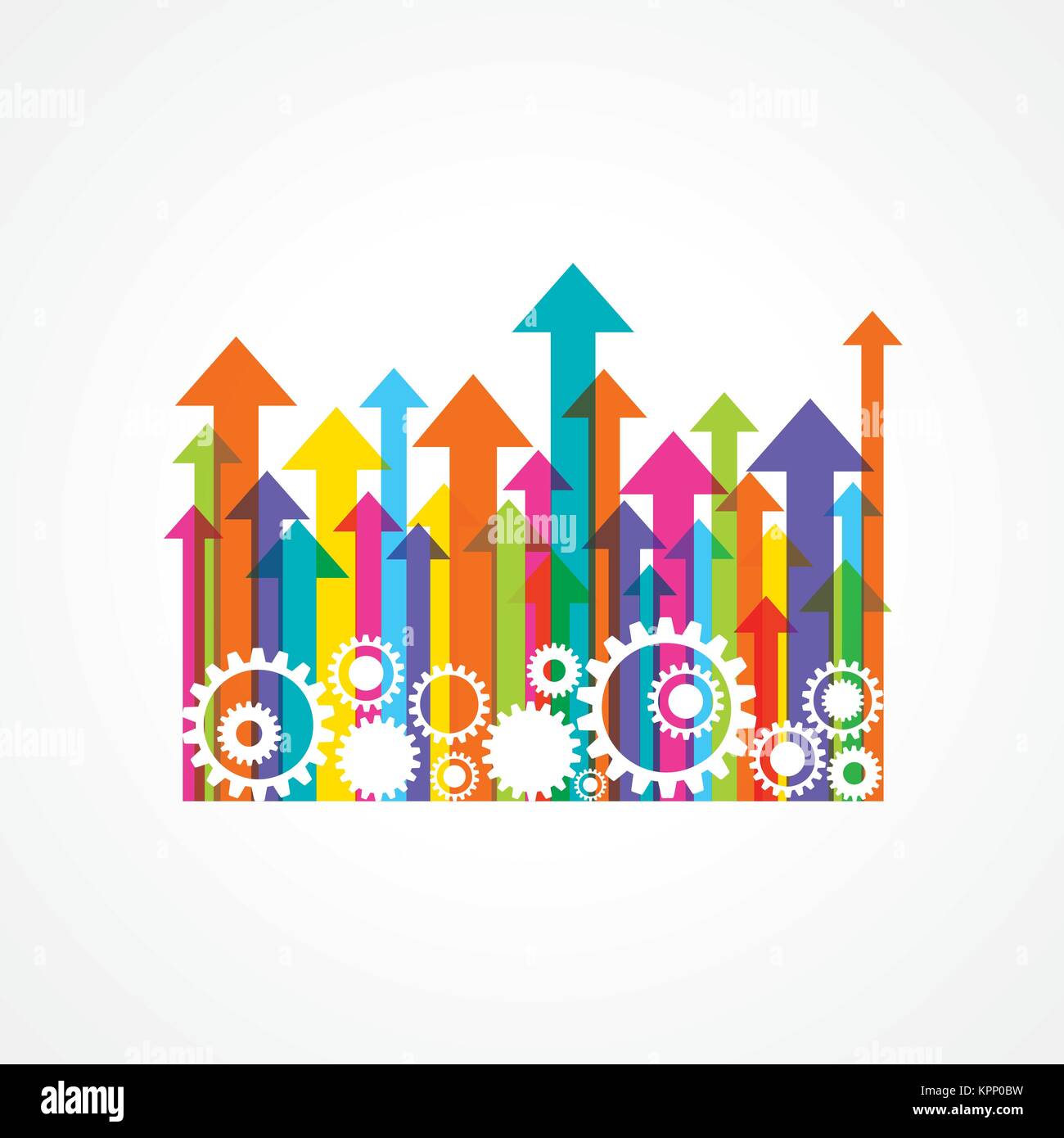 gear or cog wheel with colorful arrows stock vector Stock Vector Image ...