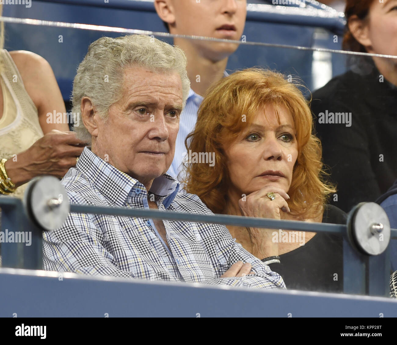 FLUSHING NY AUGUST 27 Regis Philbin, Joy Philbin is sighted Day Three
