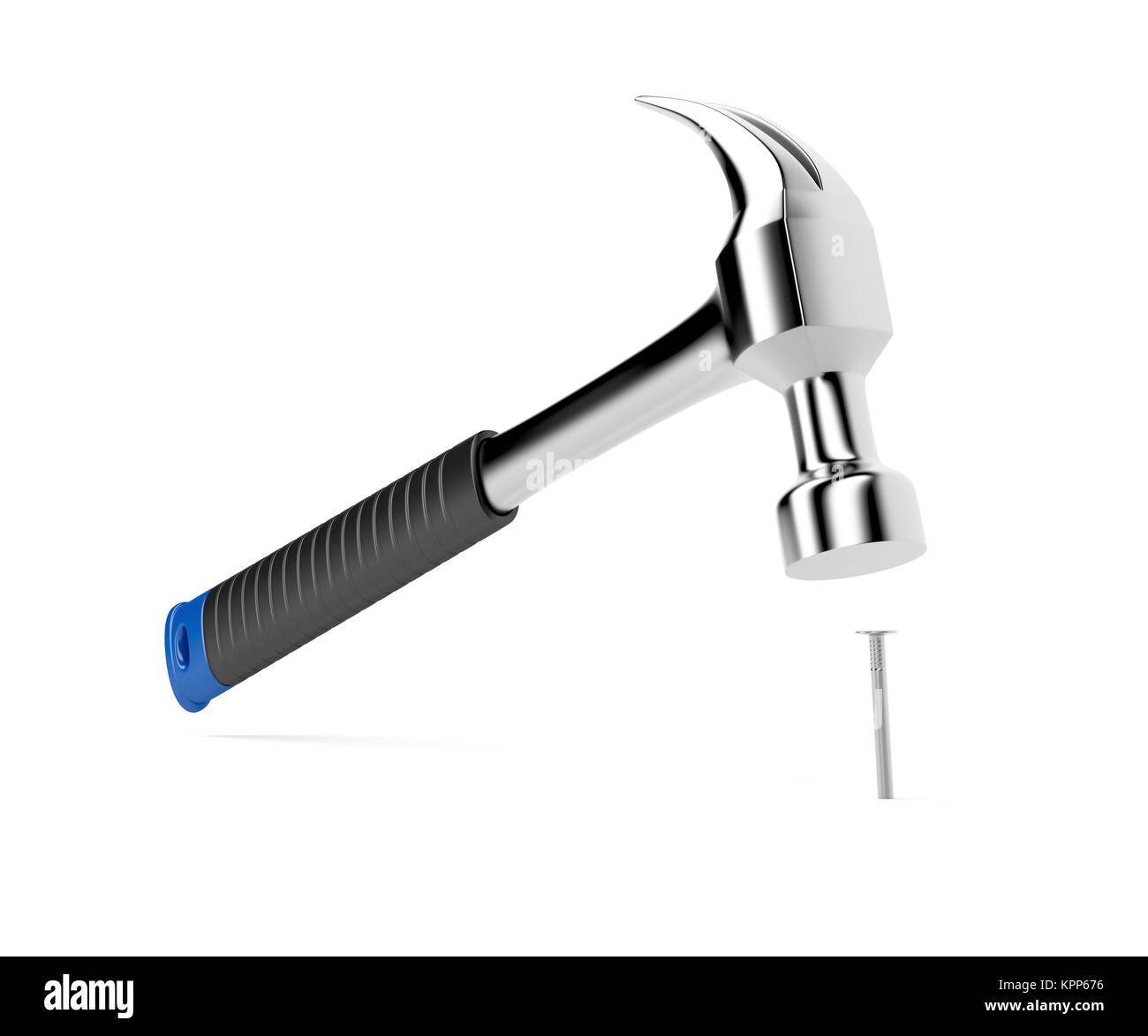 Hammer hitting a nail Stock Photo Alamy