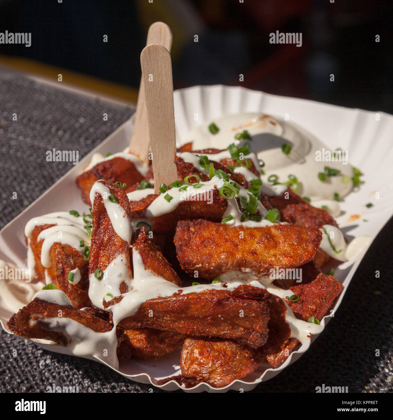 Street food french fries Stock Photo - Alamy