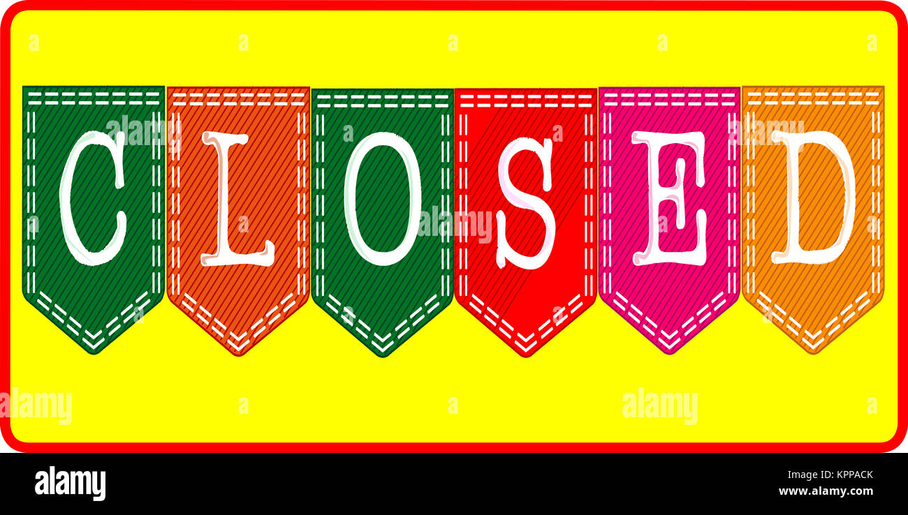 Store Closed Sign Stock Photo Alamy