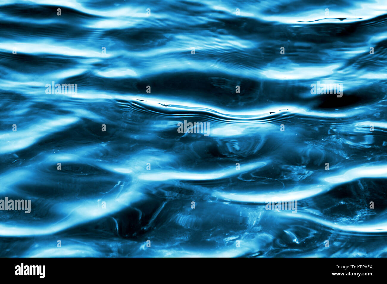 Beautiful blue rippling waters Stock Photo
