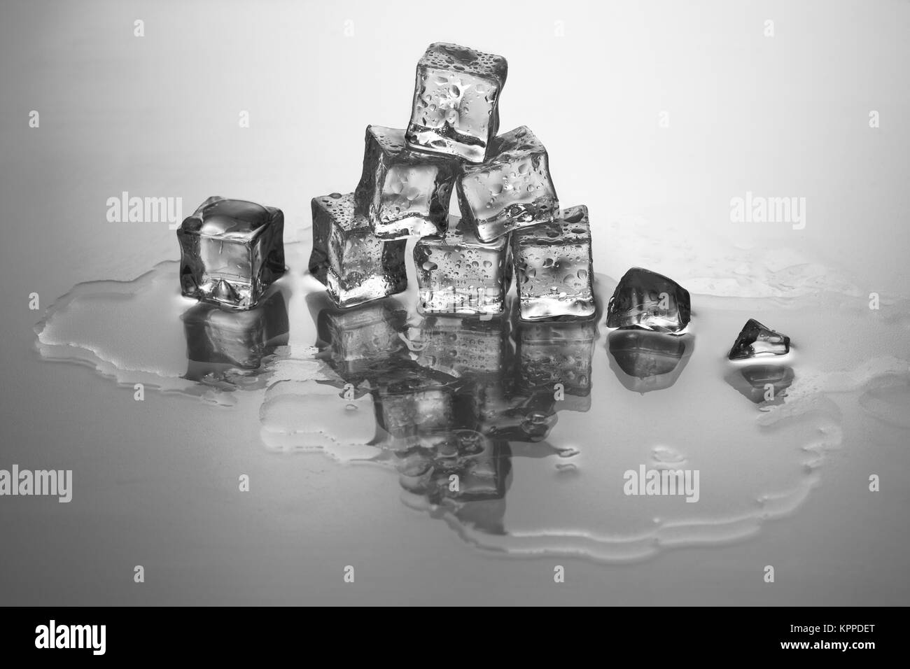 Ice cube Black and White Stock Photos & Images - Alamy