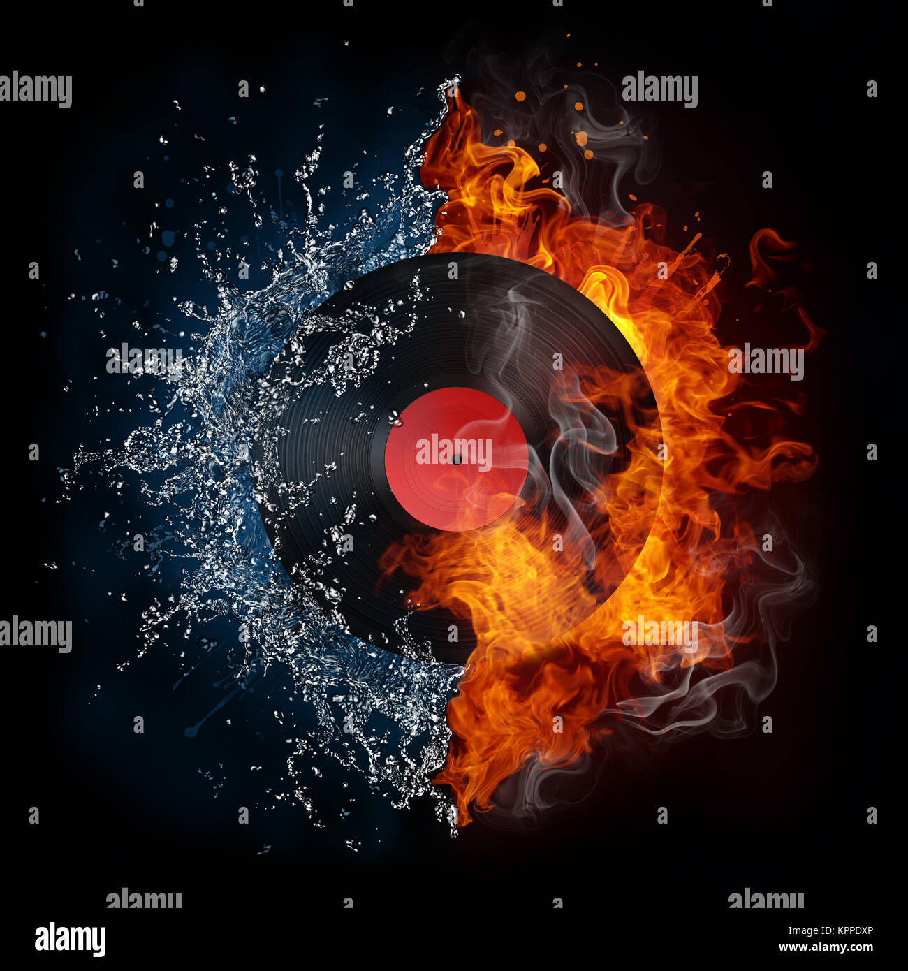 Record in Fire and Water. Computer Graphics. Design Element Stock Photo -  Alamy