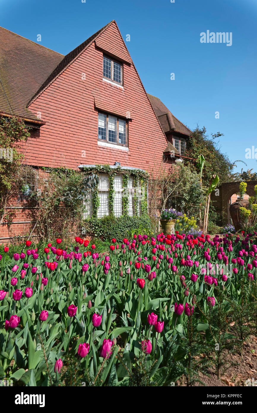 The Old Vicarage Arts and Crafts House at East Ruston Norfolk Stock