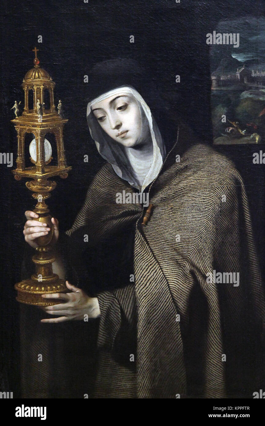 Saint Clara Santa Clara by Scipione Pulzone (1544 – 1598) also known as Il Gaetano Stock Photo