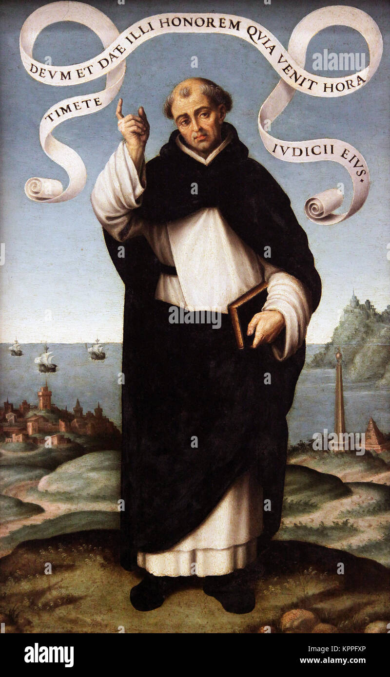 Saint Vincent ferrer / San Vincent Ferrer by Vicente Juan Masip aka Joan de Joanes (1507 – 1579) a Spanish painter of the Renaissance period Stock Photo