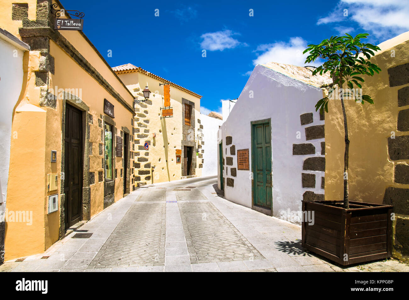 AGUIMES, GRAN CANARIA, SPAIN-MAY 18, 2016: Aguimes city streets on May 18, 2106. in Gran Canaria island,  Spain. Stock Photo