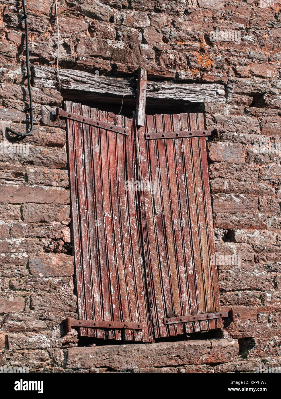 Dilapidated window shutters Stock Photo