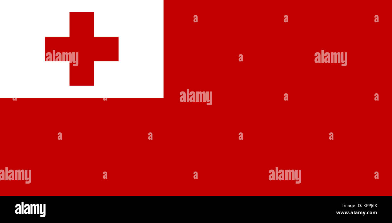 National flag of Tonga Stock Photo