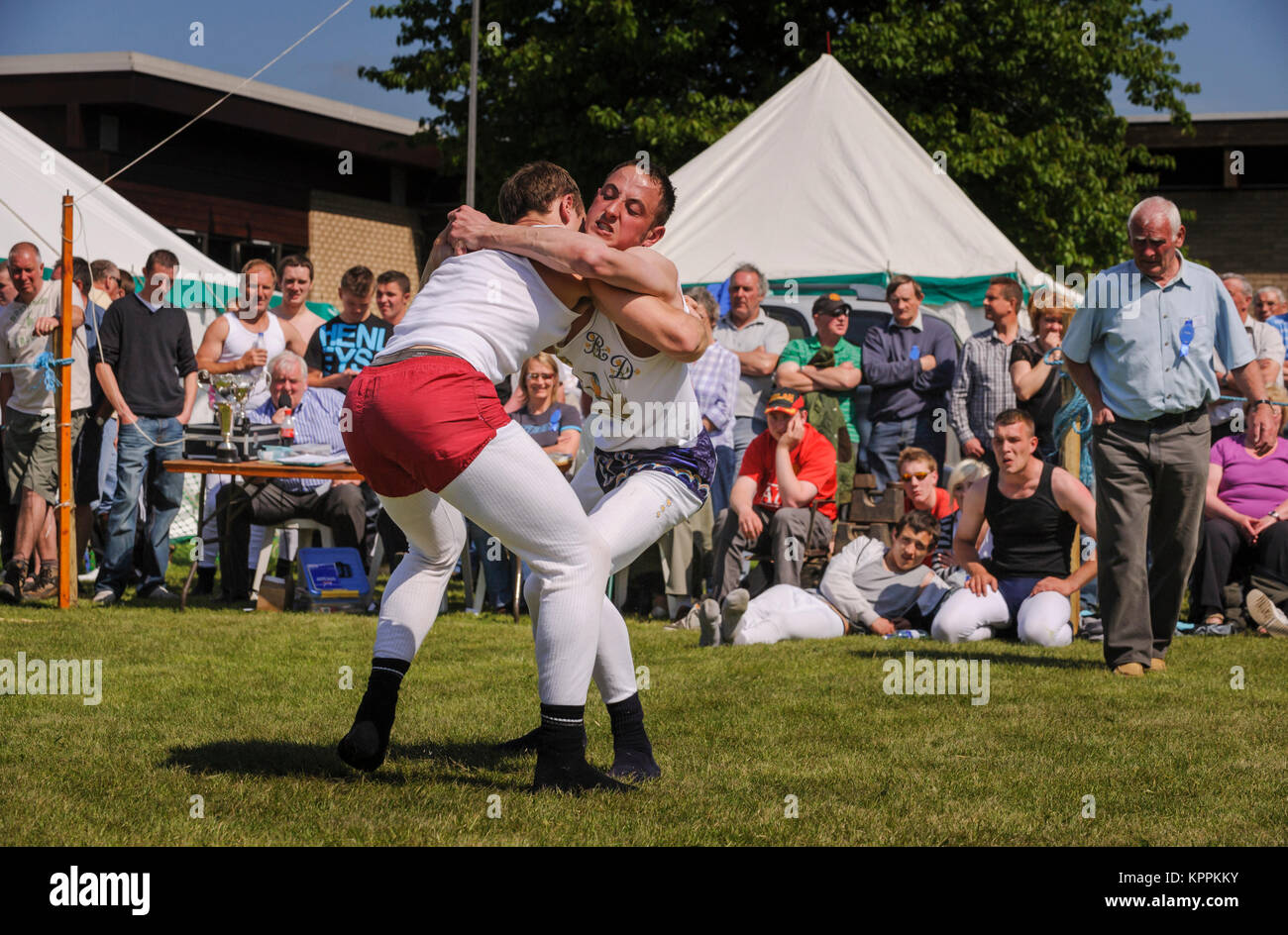Cumberland and Westmoreland Wrestling Stock Photo