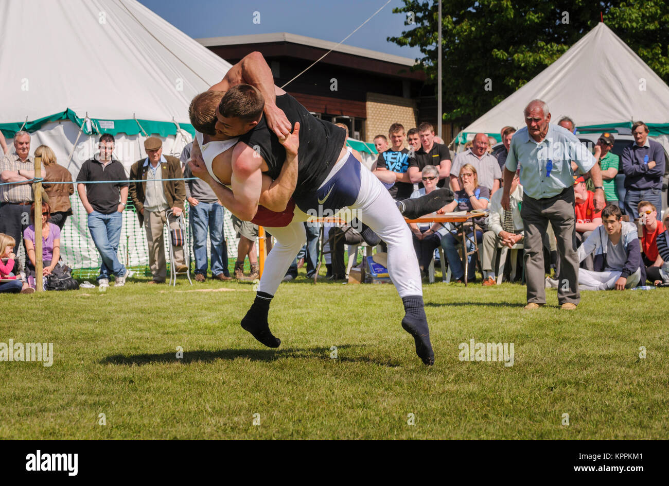 Cumberland and Westmoreland Wrestling Stock Photo
