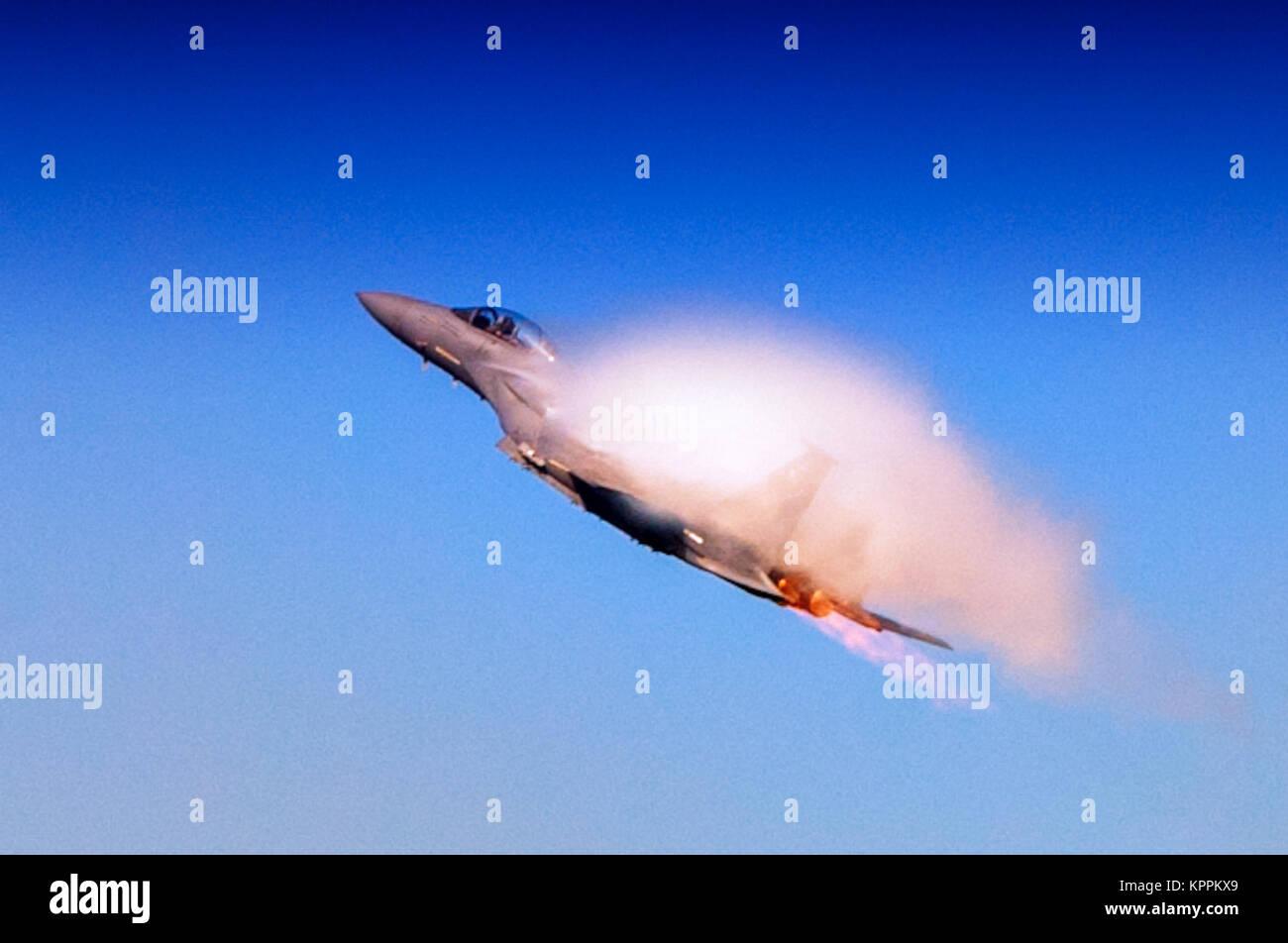 Super Sonic military airplane in motion Stock Photo