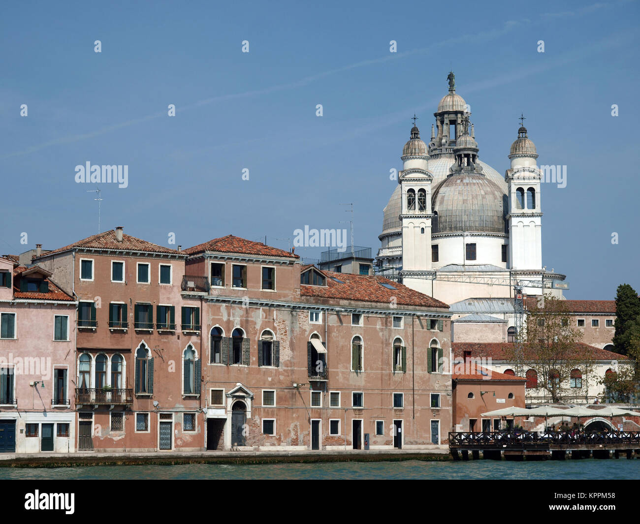Venice - Exquisite antique buildings along Giudecca Canal Stock Photo ...