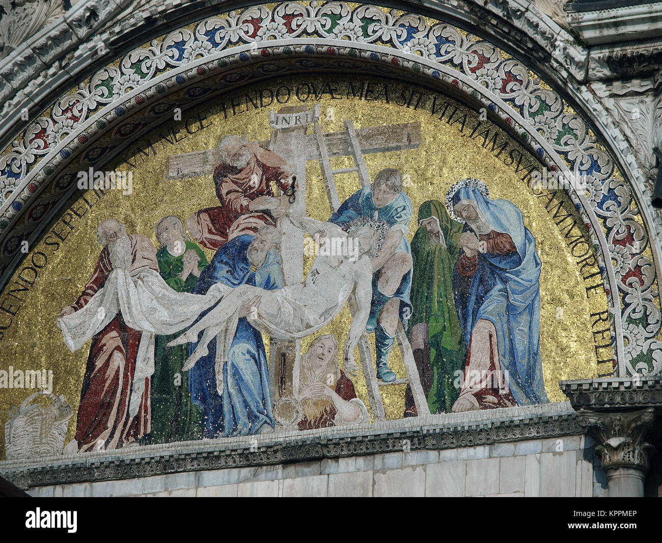 Venice - The Basilica St Mark's. Mosaic From Upper Facade Stock Photo ...