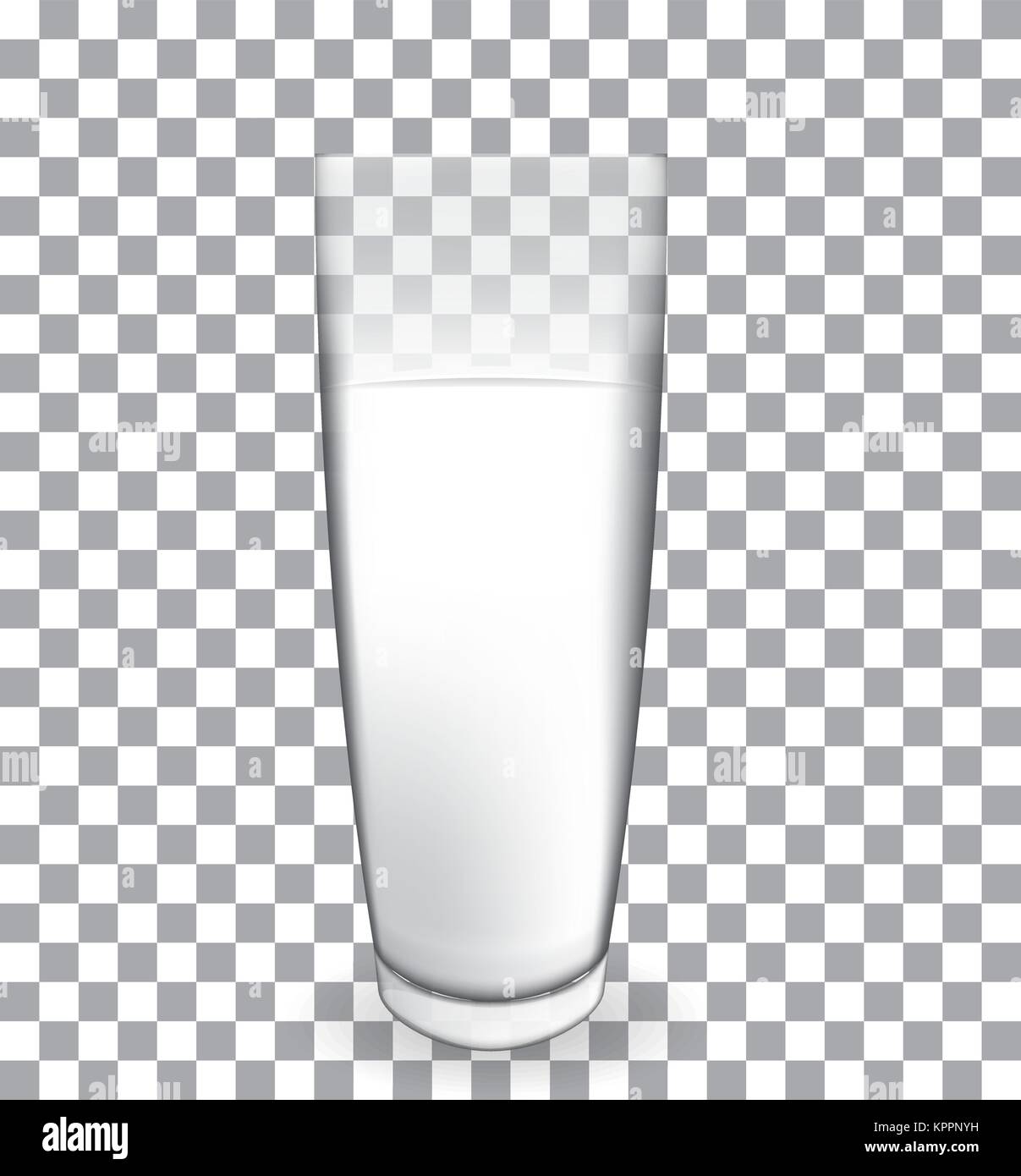 Abstract Milk Glass on transparent  Background Vector Illustrati Stock Vector