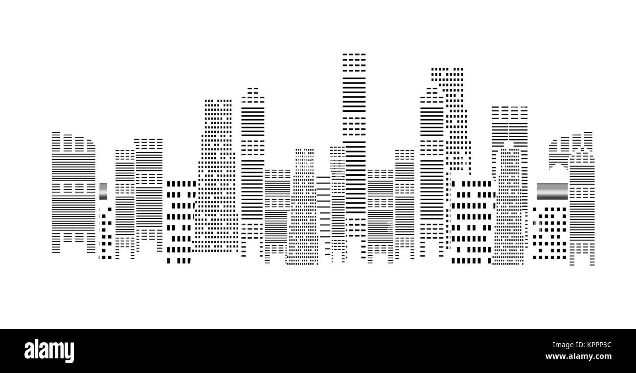 Silhouette City Background. Vector Illustration Stock Vector