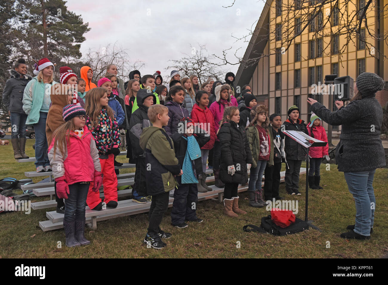 Michael Anderson Elementary choir students sing holiday songs for the