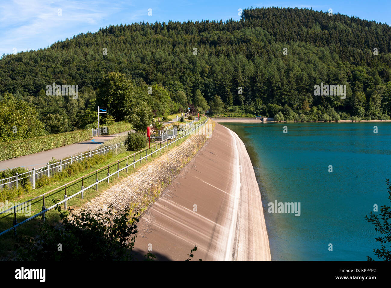 Germany, Sauerland region, storrage lake Henne near Meschede.    Deutschland, Sauerland, der Hennesee bei Meschede, Stausee. Stock Photo