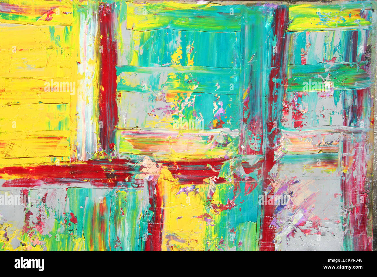 abstract painting on canvas as background Stock Photo