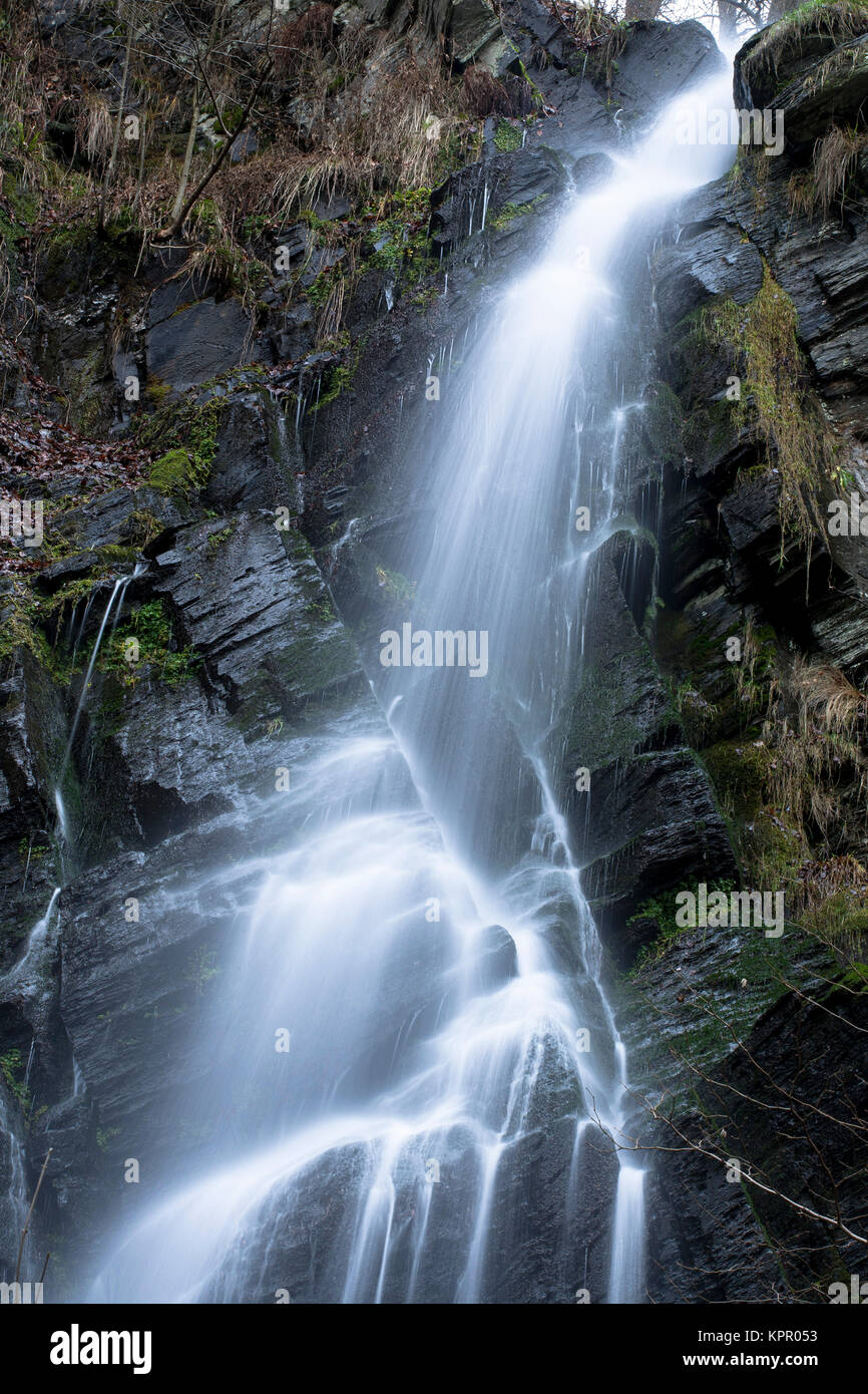 Europe, Germany, the waterfall Plaesterlegge in Bestwig in the low mountain range of the Sauerland region.  Europa, Deutschland, Sauerland, der Wasser Stock Photo