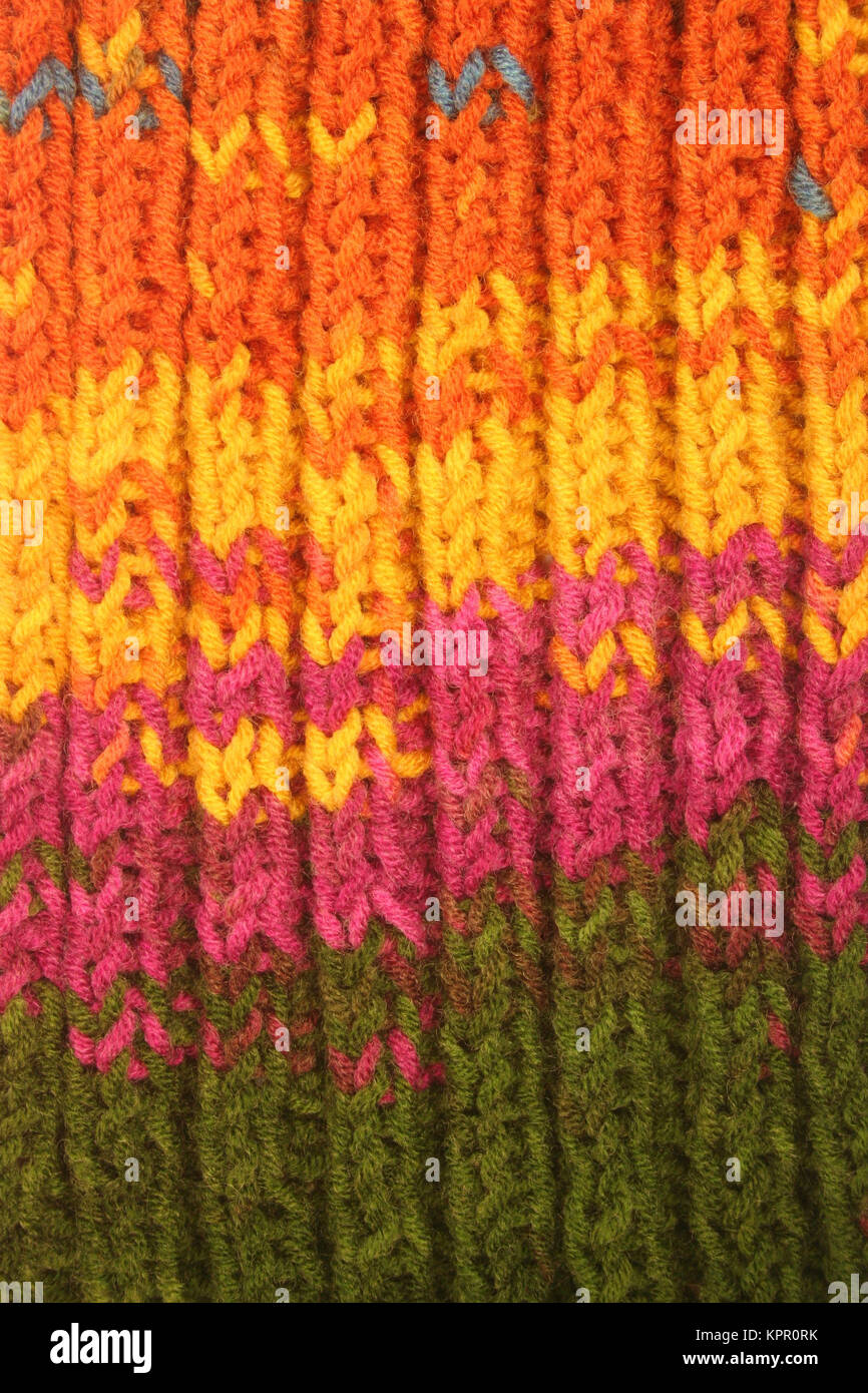 knitted wool as background Stock Photo