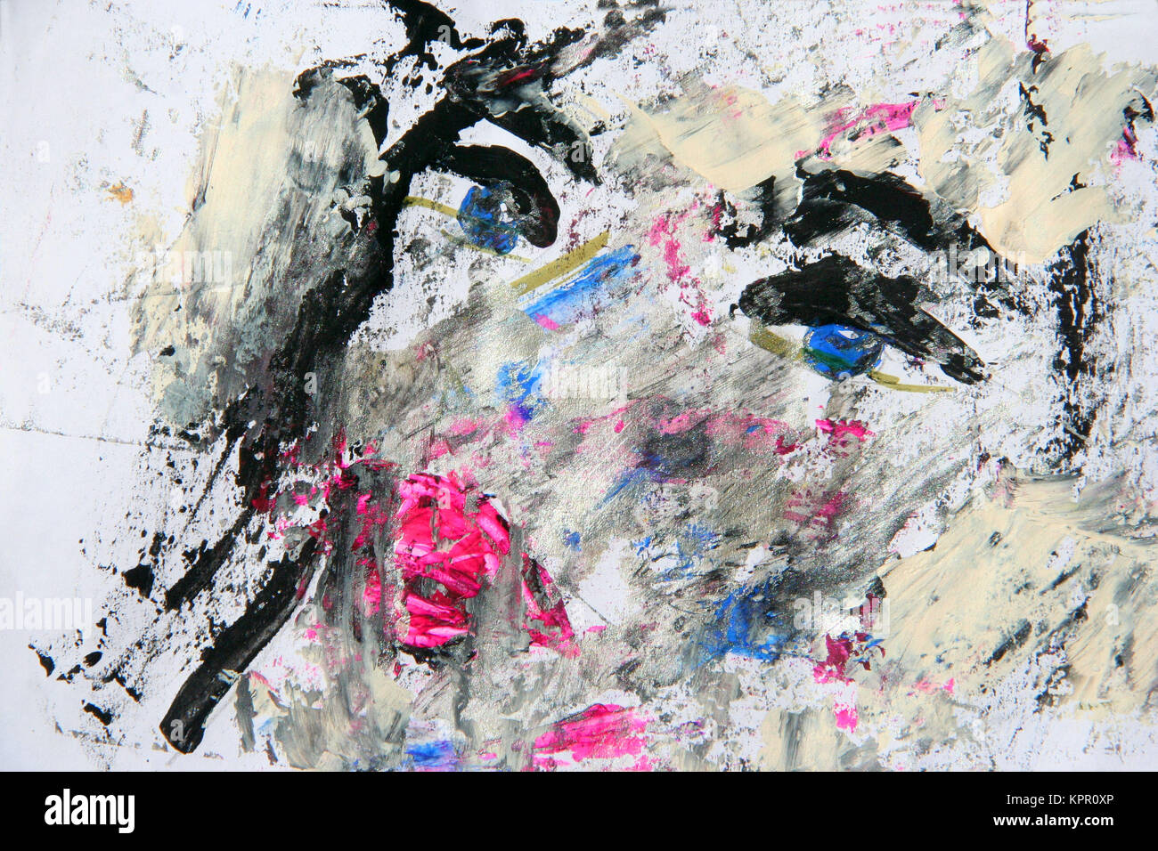 dirty painted portrait as background Stock Photo