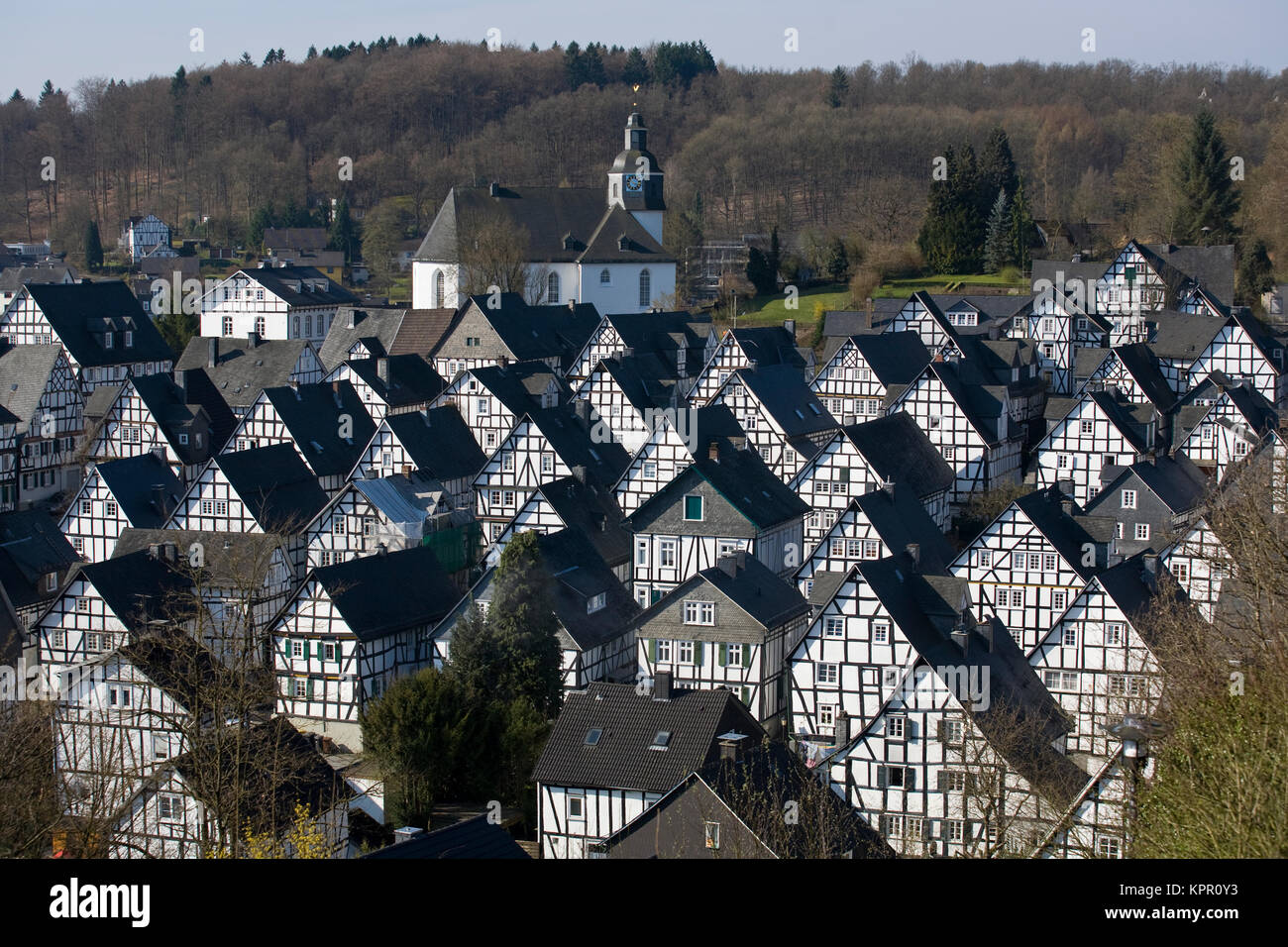 Europe, Germany, the Siegerland region, the city of Freudenberg.  Europa, Deutschland, Siegerland, Freudenberg. Stock Photo