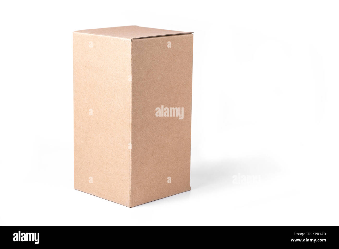 Closed paper box on the white background Stock Photo