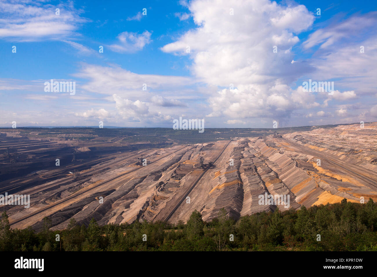 Europe, Germany, brown coal opencast mining Hambach, operated by RWE ...
