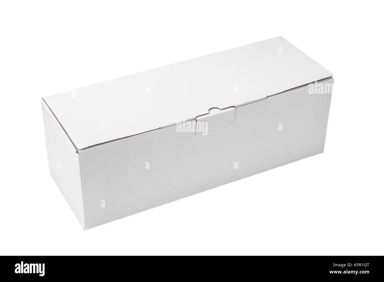 Closed paper box on the white background Stock Photo