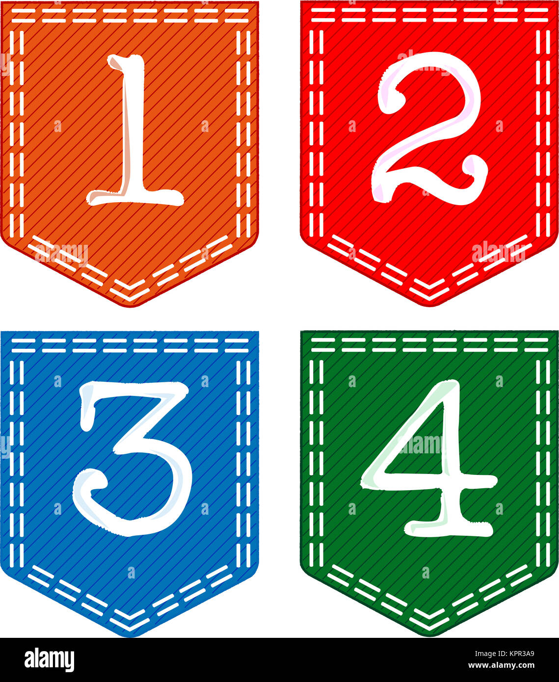 Icons Numbers 1, 2, 3 (one, Two, Three) Isolated On White Background, Three-dimensional  Rendering Stock Photo, Picture and Royalty Free Image. Image 38920335.