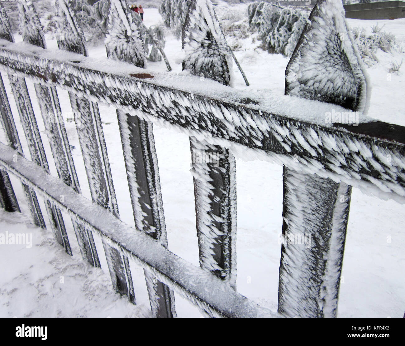 Snow fence Stock Photo