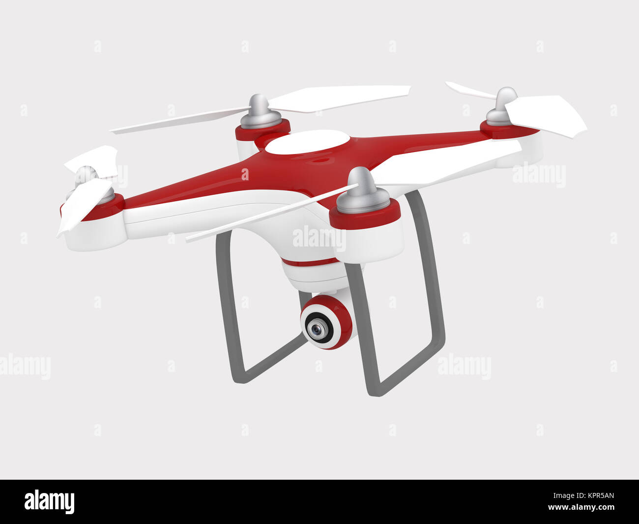 Drone Flying for Aerial Photography or Video Shooting Stock Photo