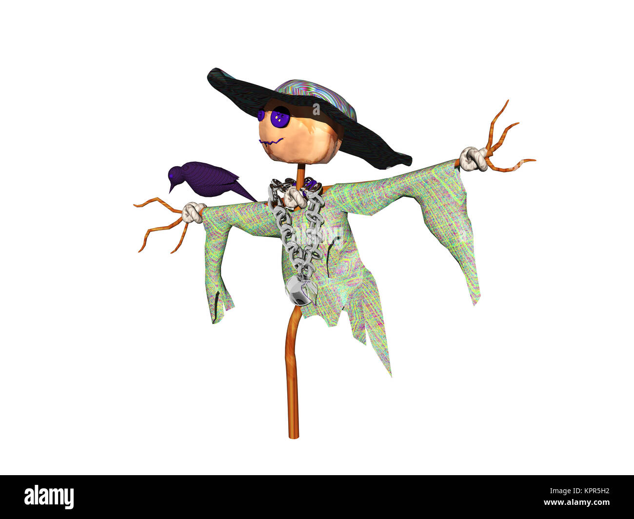 ragged scarecrow isolated Stock Photo - Alamy