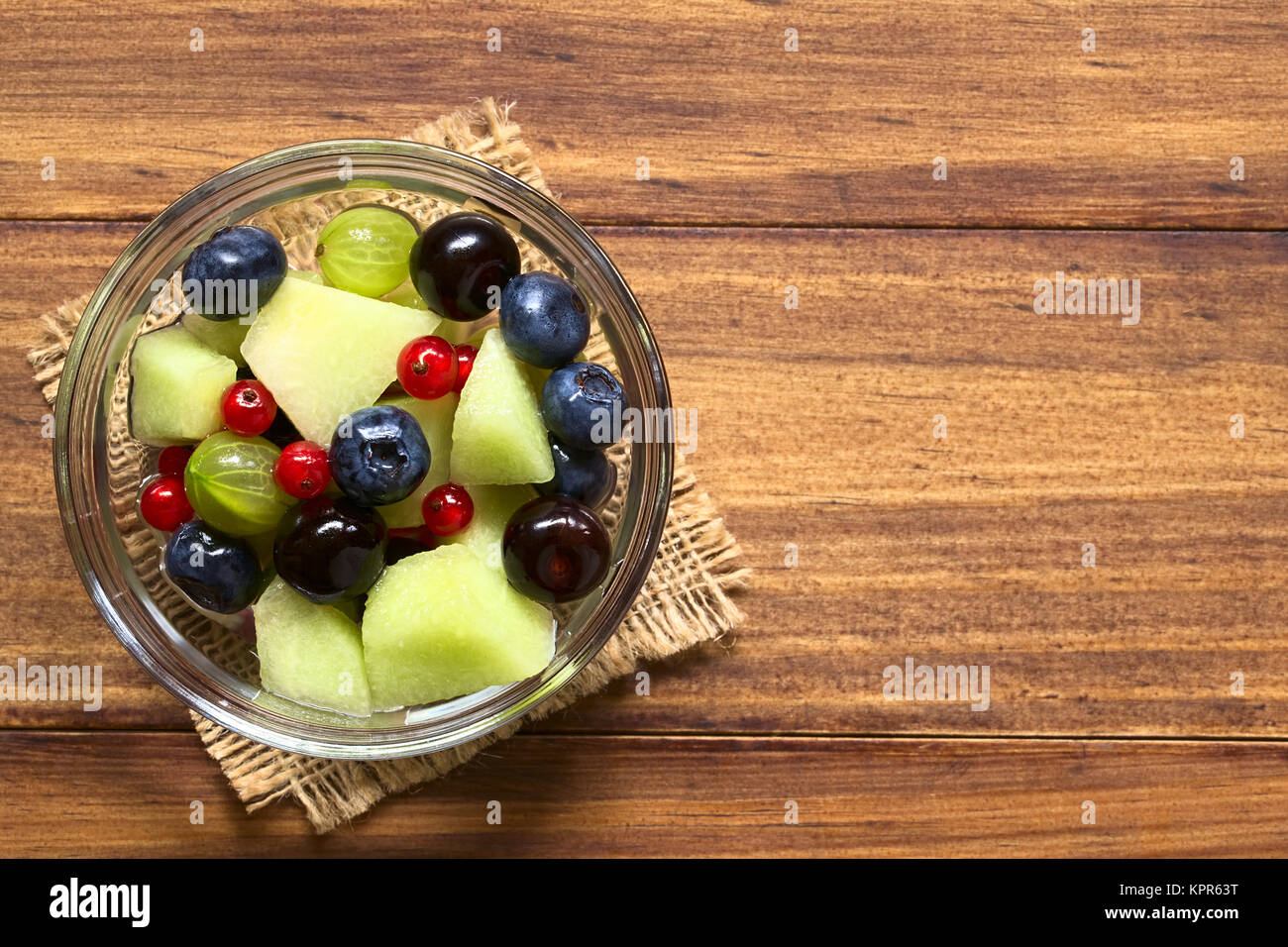 Melon and Berry Fruit Salad Stock Photo Alamy