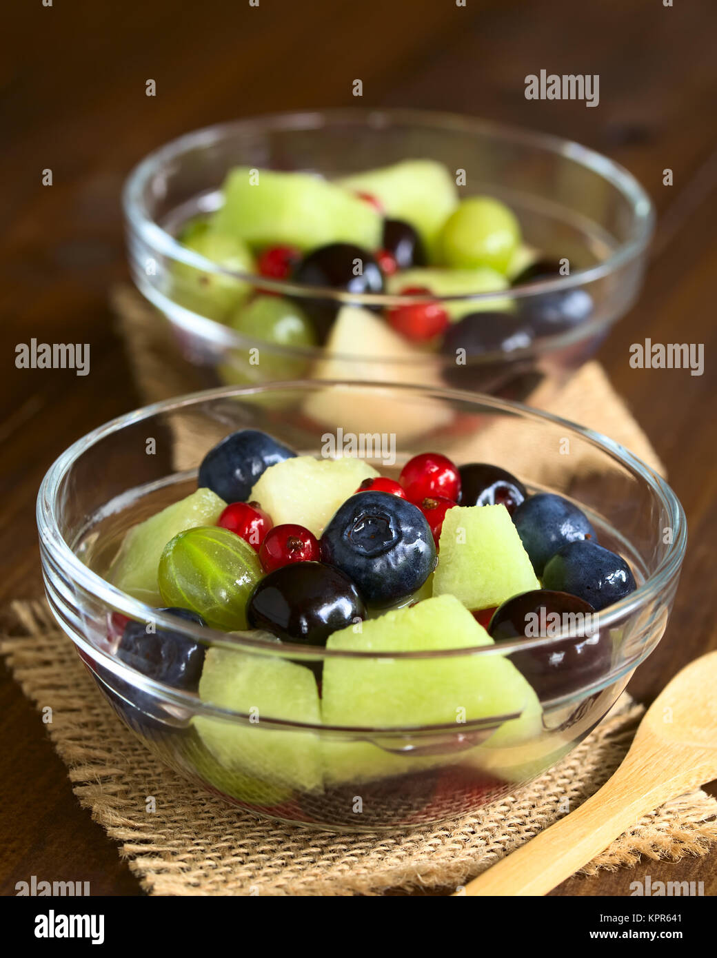 Melon and Berry Fruit Salad Stock Photo Alamy