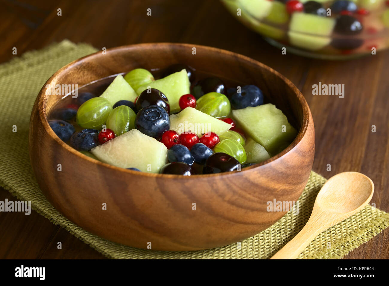 Melon and Berry Fruit Salad Stock Photo Alamy