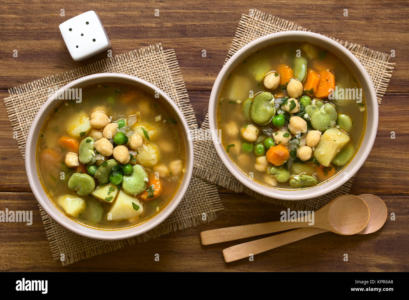 Chickpea Vegetable Soup Stock Photo - Alamy