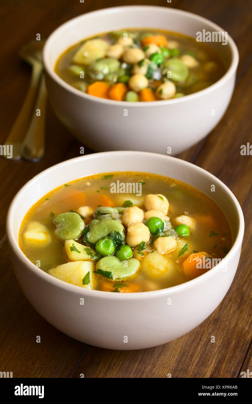 Chickpea Vegetable Soup Stock Photo - Alamy