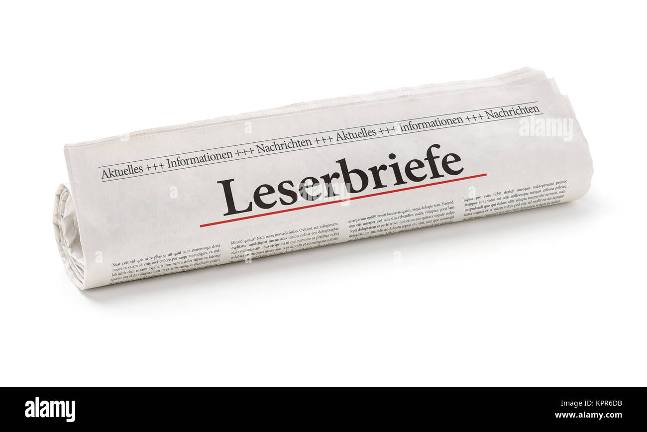 Letter To The Editor Newspaper Cut Out Stock Images Pictures Alamy