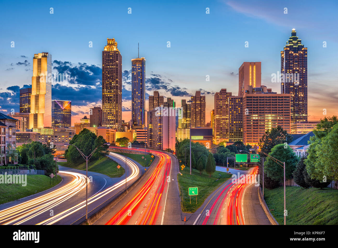 Atlanta, Georgia, USA downtown city skyline Stock Photo - Alamy