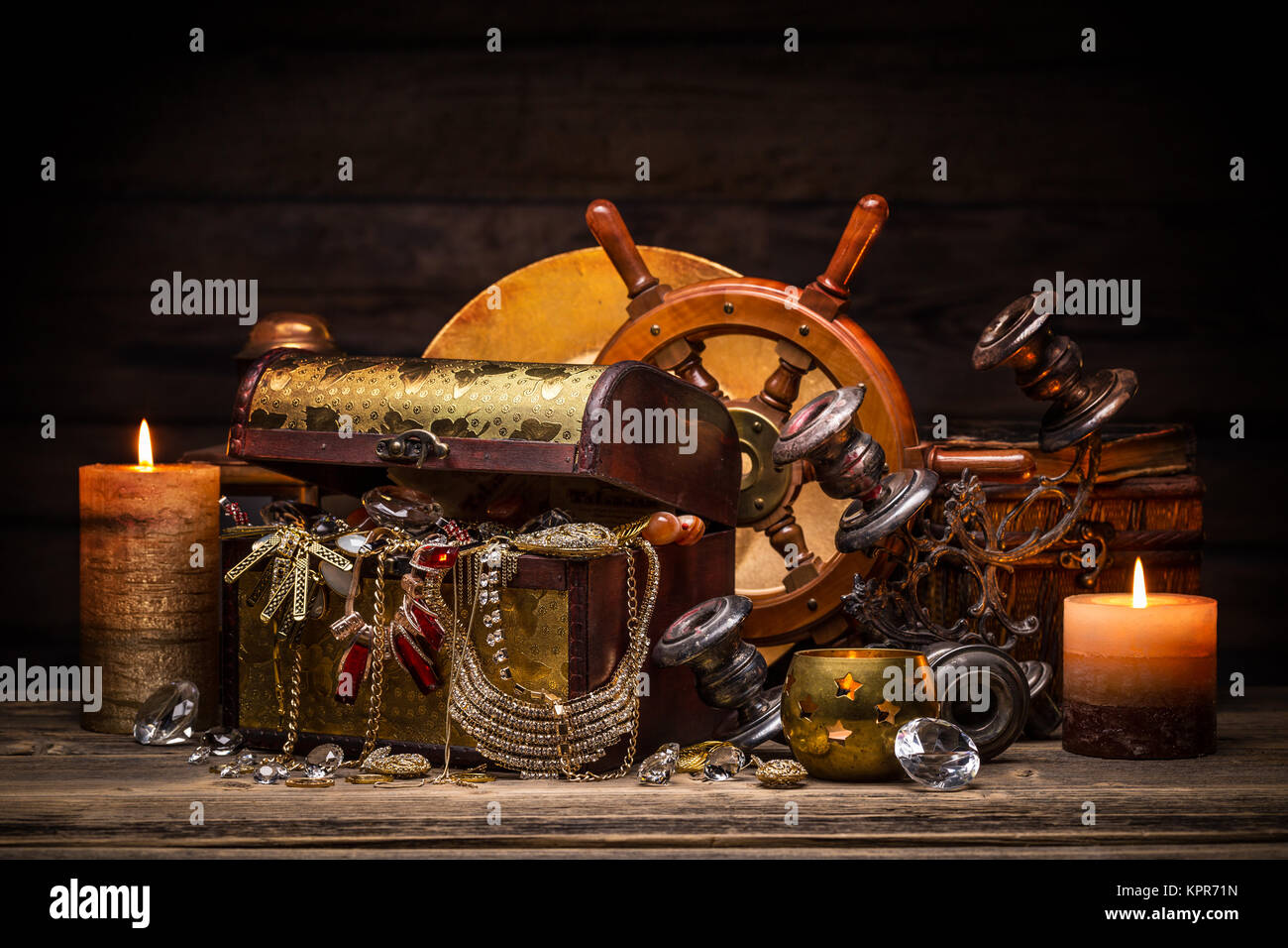 Still life with treasures Stock Photo Alamy