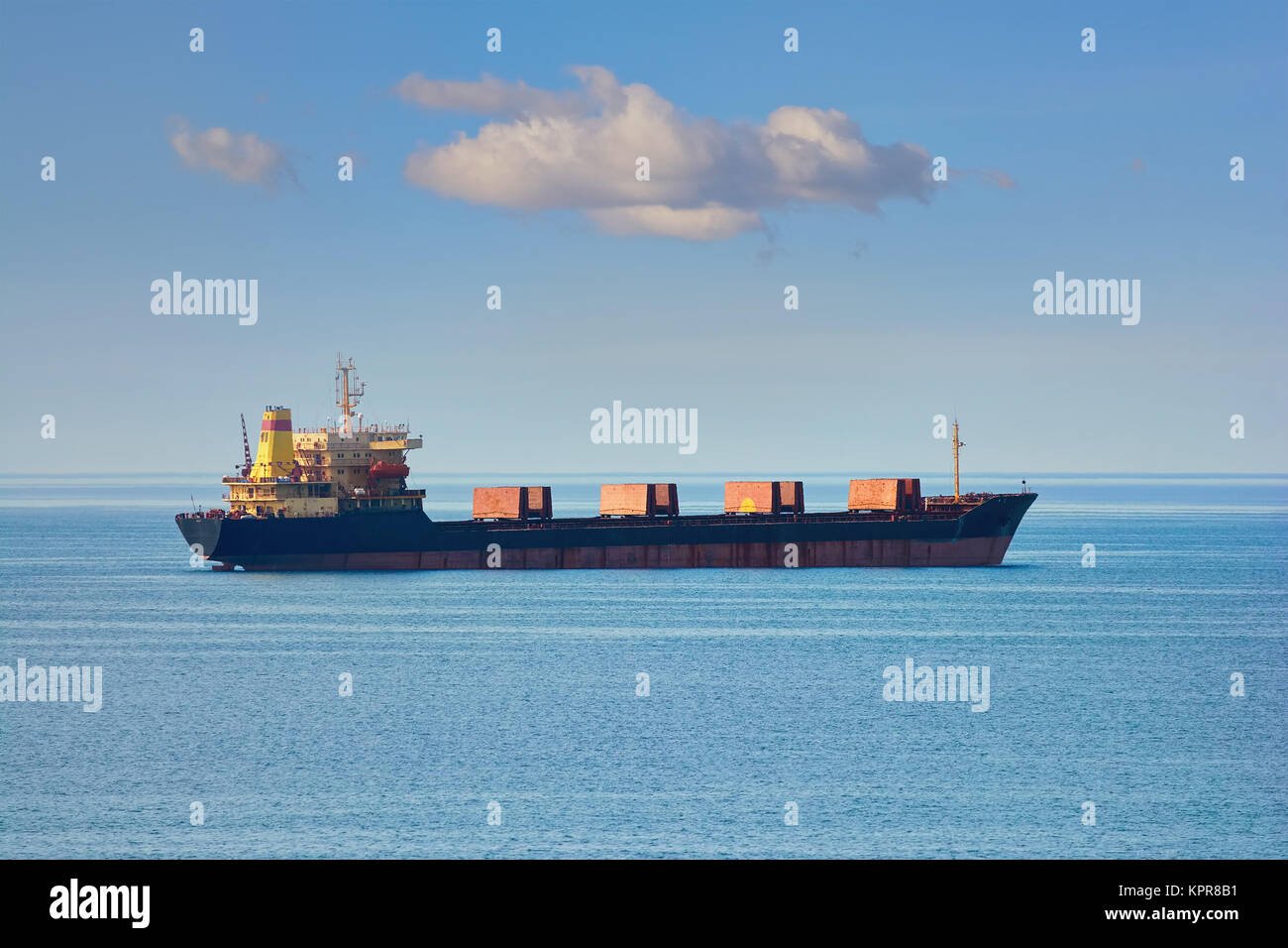 Bulk Carrier in the Sea Stock Photo - Alamy