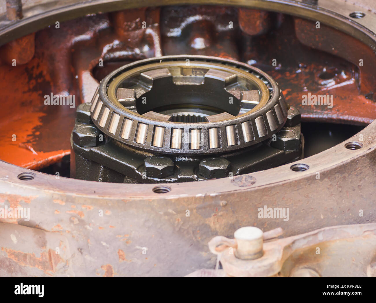 Close-up Inside of gearbox Stock Photo