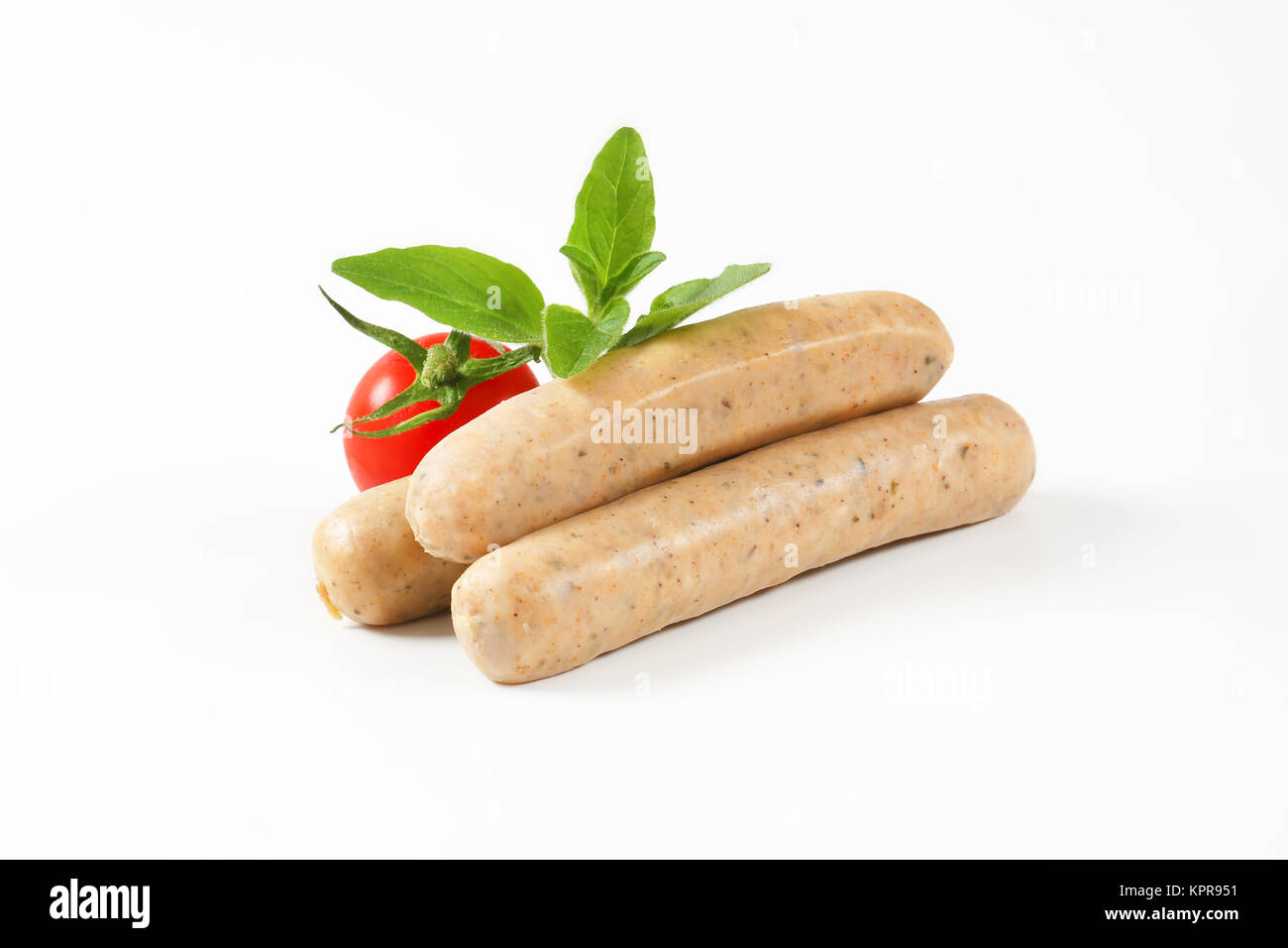 White Polish sausages Stock Photo Alamy