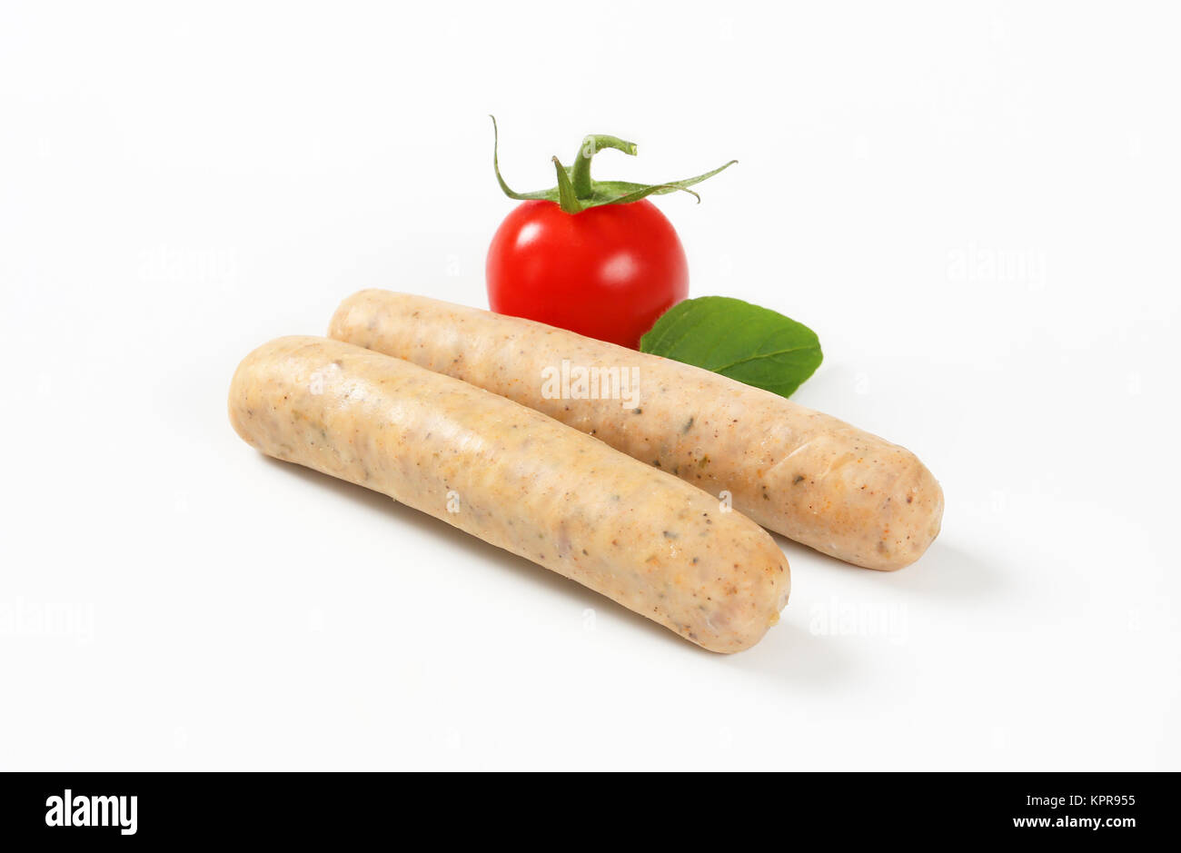 White Polish sausages Stock Photo Alamy
