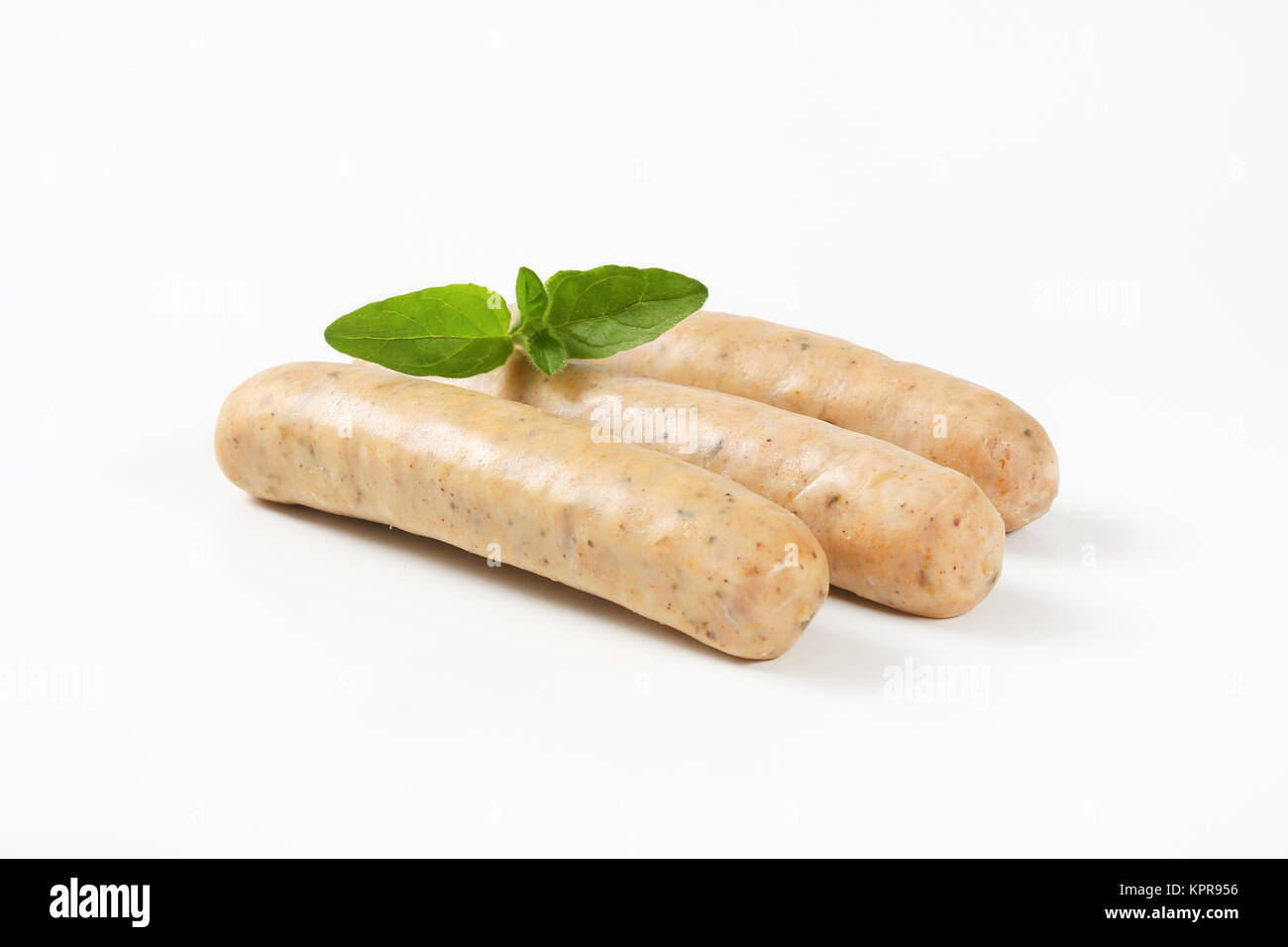 Fresh Polish sausages Stock Photo