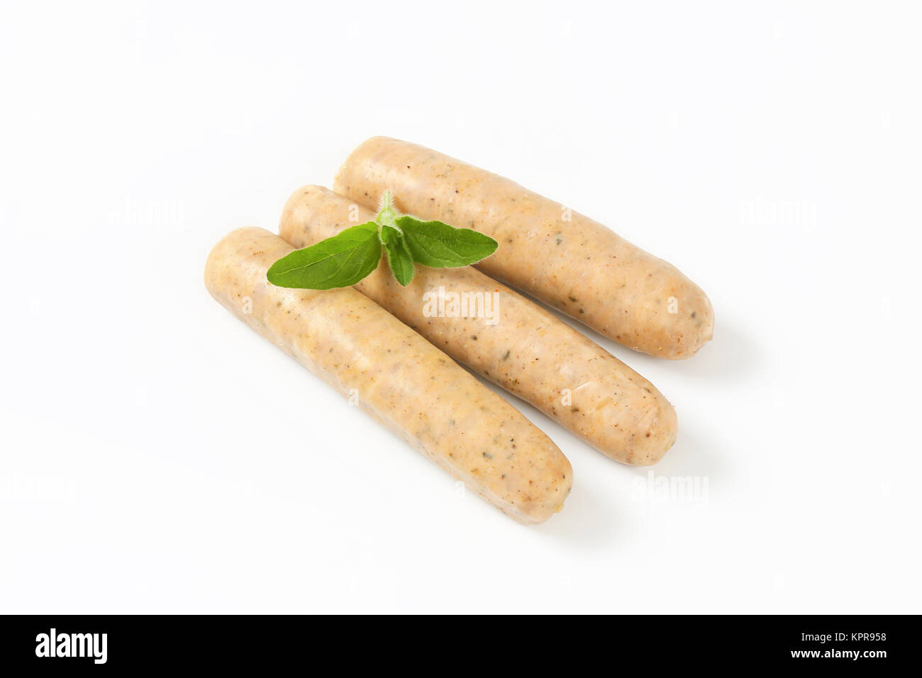 Fresh Polish sausages Stock Photo