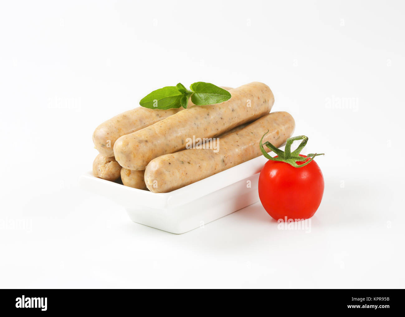 Unsmoked Polish Sausages Stock Photo